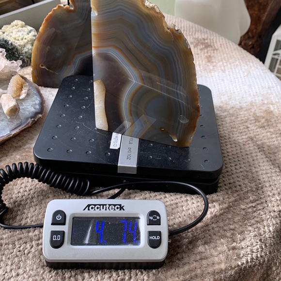 CRYSTAL banded agate bookend #1 - Picture 4 of 11